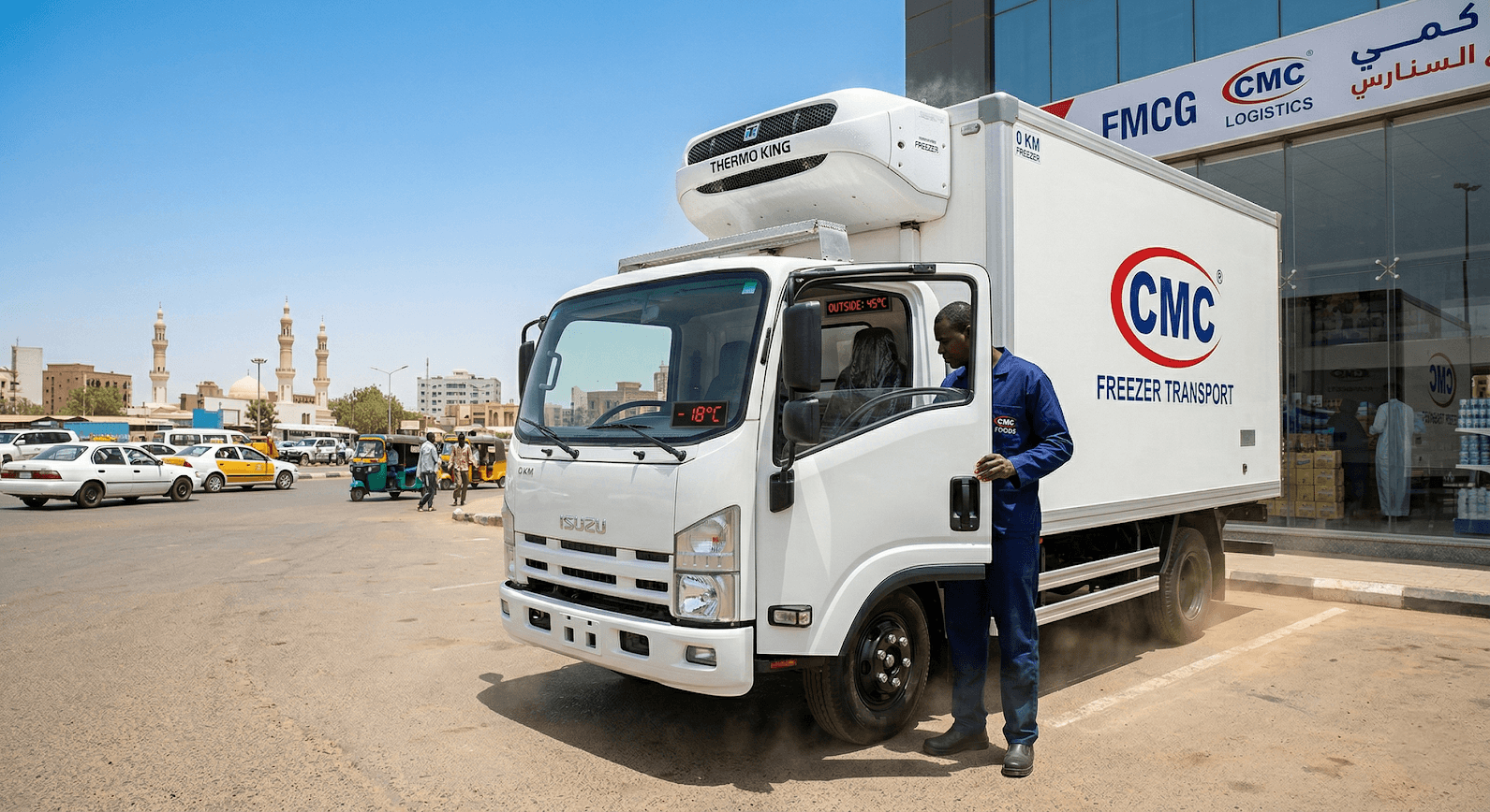 CMC Freezer ensuring flawless cold chain transport for high-value cargo in Sudan.
